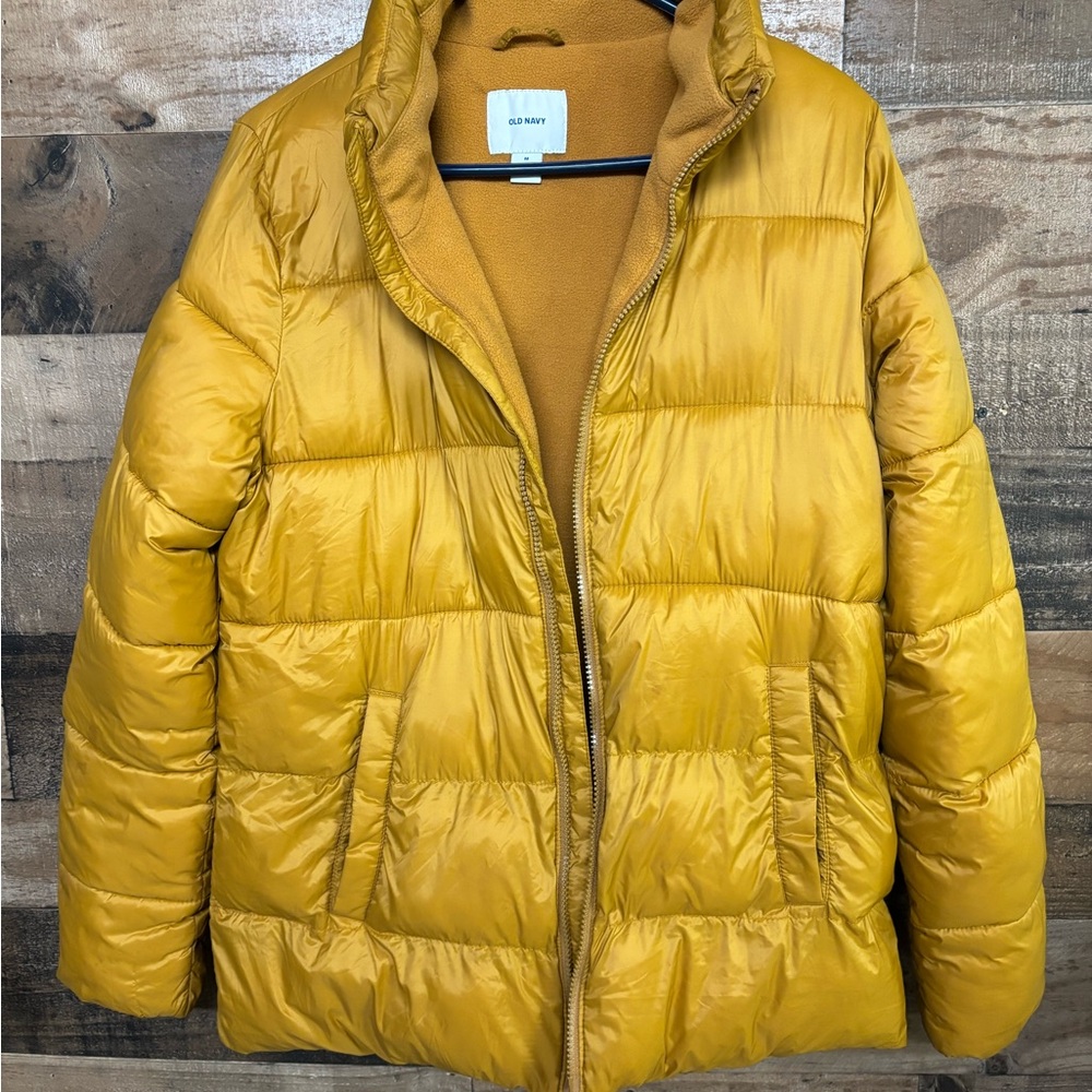 Old Navy Women's Golden Puffer Jacket